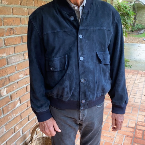 Vera Pelle Other - REAL SUEDE NAVY MENS JACKET MADE IN ITALY NWOT